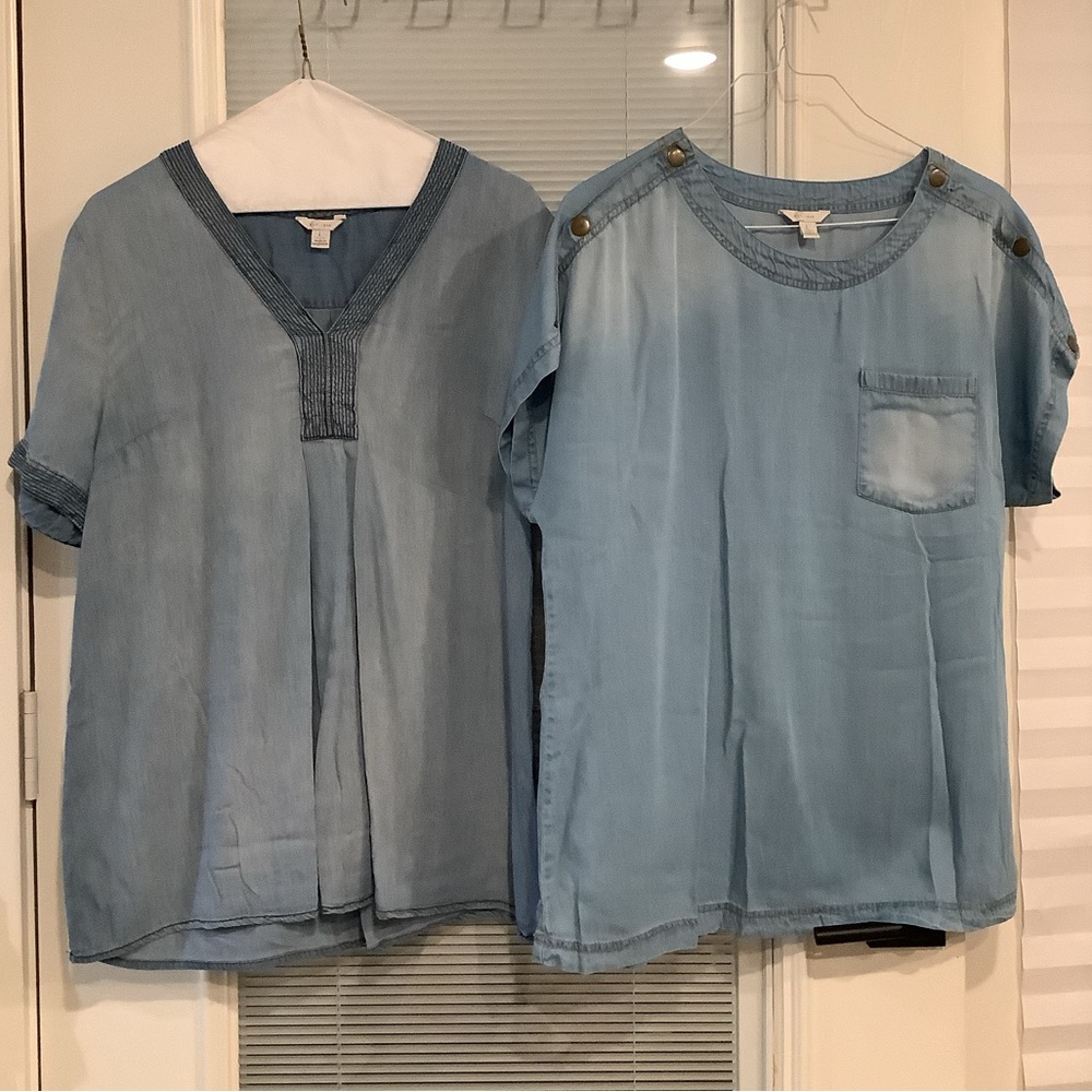 Bundle of 2 short sleeved shirts size L